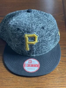 New Era 9Fifty Gray Baseball Cap Hat MLB Pittsburgh Pirates Snapback - Picture 1 of 9