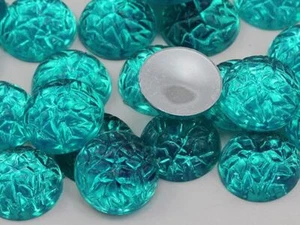 18mm Blue Zircon .BZ Flat Back Acrylic Baroque Cabochons 25 PCS - Picture 1 of 2