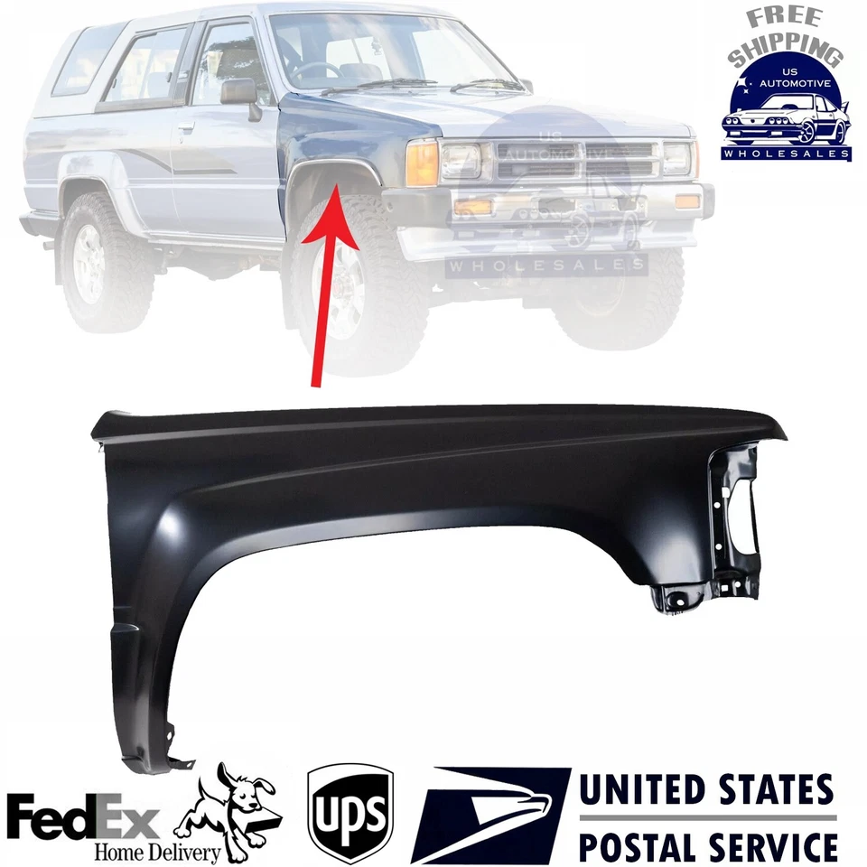 New Front Fender Right Passenger Side Primed For 1984-1989 Toyota 4Runner Foto 1 de 4