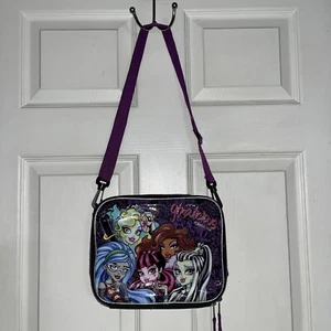 Monster High Insulated Lunch Box 10," X 8" Very Good Condition Canvas Zippered - Picture 1 of 9