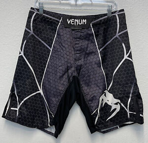 Venum Fight Shorts Tecmo Dark Grey Size Small MMA Boxing Athletic