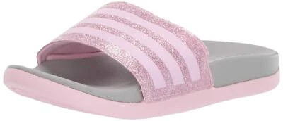 adidas Unisex-Child Adilette Comfort Slides Swim Shoe, 3 Kid, Clear Pink/Clear - Image 1 of 4