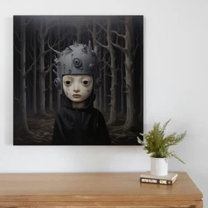 Wall Art Bedroom Night Forest Sky Lone Person Creepy Surreal Night Scene Poster - Picture 1 of 3