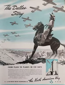 North American Aviation Inc 1941 Fortune Magazine ganzseitige farbige Werbung - Bild 1 von 5