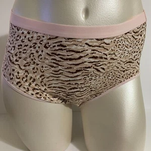 Catherines Boyshort Panties Underwear Animal Print Cotton Blend Pink Plus 3X - Picture 1 of 5