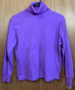 Vintage Erika & Company Turtle Neck Longsleeve Shirt Purple Women’s Large  - Picture 1 of 9