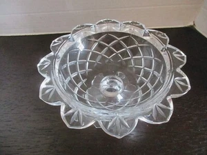 Fostoria? Footed  Crystal Candy / Compote  7.5" Diameter, 4" Tall Vintage  - Picture 1 of 7