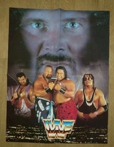 Giant WWE WWF Poster UK Bret Hart Razor Ramon Headshrinkers  - Picture 1 of 1