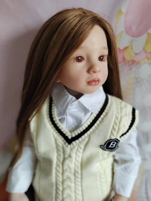Muñeca renacida de 40 pulgadas ya terminada niña enraizada a mano arte para el cabello coleccionar regalo Foto 1 de 4