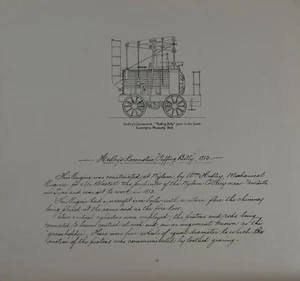 Antique Steam Locomotive Art Print Train Railroad 1899 Original Art - Picture 1 of 6