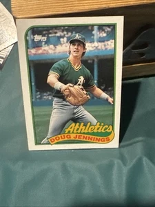 1989 Topps - Doug Jennings #166 Oakland Athletics - Imagen 1 de 2