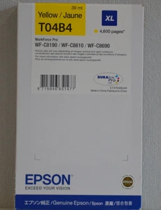 Inchiostro originale Epson T04B4 giallo per WorkForce Pro WF-C8190, WF-C8610, confezione originale - Foto 1 di 1