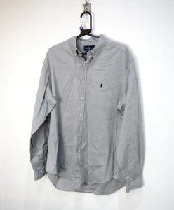 Ralph Lauren Men's Shirt Yarmouth Gray Cotton Size 16 1/2 36/37 - Picture 1 of 7