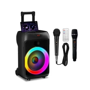 Karaoke Machine for Adults with 2 Microphones(1 Wired & 1 Wireless), Hukkmela... - Picture 1 of 7