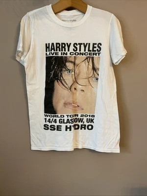 Harry Styles White Live In Concert Glasgow  Official Merch Tee Top - Size Small - Image 1 of 3