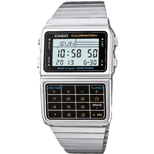 Reloj CASIO DATA BANK CALCULATOR DBC-611-1DF Calculadora Pulsera Acero - Imagen 1 de 1
