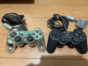 PS1 PlayStation Controller DualShock SCPH-1200 Clear & Black Color - Picture 1 of 12