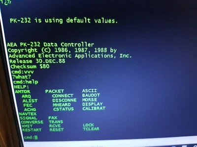 AEA PK-232 PAKRATT ham TNC Packet Controller TESTED  rig cable+USB. Broken knob! - Image 1 of 4