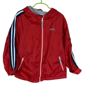 Boy's Oshkosh Red Long Sleeve Full Zip Hoodie Windbreaker Jacket Size L/7 - Picture 1 of 6