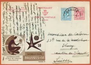 1958-Brussels-Entier Postal-Publibel 10-Exposition Universelle Brussels - Picture 1 of 2