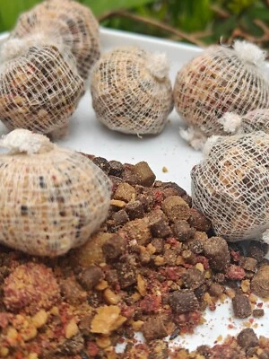54 Pre Filled Carp Bait Balls hook on ground bait in a pre filled pva mesh bags - Image 1 of 4