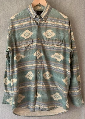 VTG Roper Mens Sz M Southwest Print Button Up Shirt Aztec Western Rodeo - Image 1 of 4