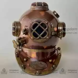 Brown Diving Helmet US Navy Deep Sea Divers Helmet Nautical Gift - Picture 1 of 3