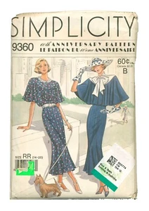 1988 Simplicity 60th Anniversary Pattern Number 9360 - Picture 1 of 2