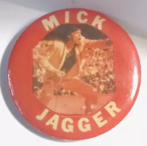 MICK JAGGER The ROLLING STONES Pin 1 3/4" Pinback VF 1960s-1970s - Bild 1 von 2