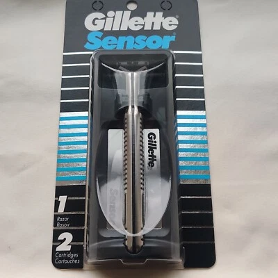 Vintage Original Gillette Sensor Razor & 2 Blades U.S.A. 1986 Brand New. - Image 1 of 4