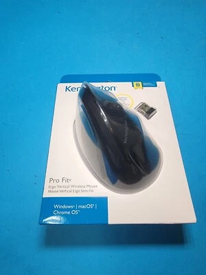 Kensington Pro Fit Ergo Vertical Wireless Mouse- Black (K75501WW) NIB - Image 1 of 3