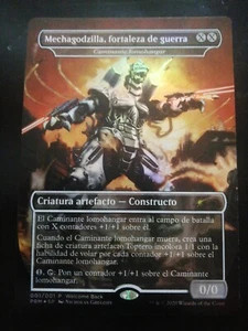 MTG FOIL MECHAGODZILLA, FORTALEZA DE GUERRA (CAMINANTE LOMOHANGAR) - SPANISH EX - Imagen 1 de 1