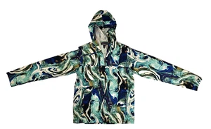 Patagonia Light & Variable Hooded Marbled Look Full Zip Windbreaker Blue Size XS - Picture 1 of 9