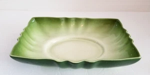 Vintage Los Angeles Potteries Rectangle Planter Bowl 12x9 Green MCM Style - Picture 1 of 13