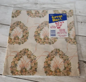 Vintage Artfaire Braut Blumenkranz Geschenkpapier Geschenkpapier 8,3 Quadratfuß Neu aus altem Lagerbestand - Bild 1 von 4