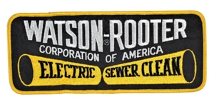Vintage Watson Rooter Electric & Sewer Clean Sanitär Aufnähen Patch - Bild 1 von 2