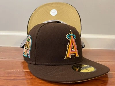 Los Angeles Angels New Era 50th Anniversary 59Fifty Fitted Hat Cap-Brown - Image 1 of 4