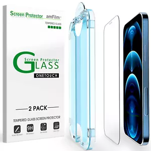 (2er Pack) amFilm iPhone 12 Pro Max OneTouch Glas Displayschutzfolie (6,7",2020) - Bild 1 von 6