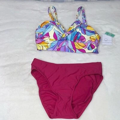 SUNSETS Opalescent COLETTE BRALETTE & Bottom Set 36D/38C - Image 1 of 4