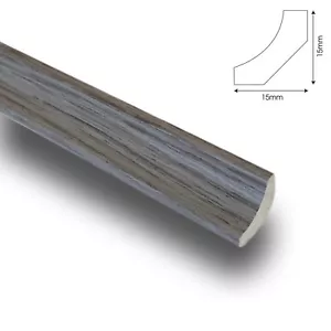 Titanium Grey Oak Scotia Beading Laminate 10 x 2.4m lengths Edging Trim Quadrant - Picture 1 of 1