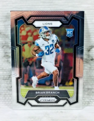 2023 PANINI PRIZM FOOTBALL #328 BRIAN BRANCH RC ROOKIE CARD (LIONS) - Image 1 of 2