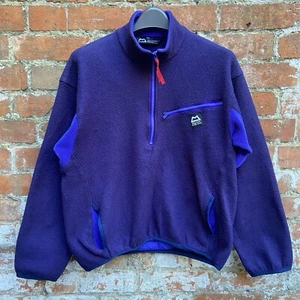 Mountain Equipment Vintage Polartec Fleece Jacket Small Unisex 1/2 Zip 90s UK - Picture 1 of 19