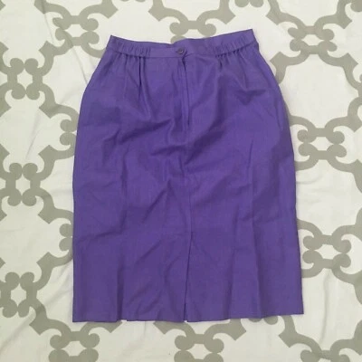 Doncaster Women's Size 10 Silk Pleated Purple Skirt - Image 1 of 4