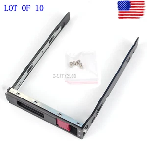10Pcs For HP 3.5" Enterprise ProLiant ML30 Gen9 Gen10 SAS SATA Tray Caddy 774026 - Picture 1 of 6