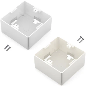 Aufputzgehäuse 80x80 Datendose Netzwerkdose Keystone Becher weiß RAL9003 RAL9010 - Afbeelding 1 van 7