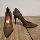 Christian Siriano Payless Olive Vegan Suede Pointed Toe Womens Stiletto Heels 10