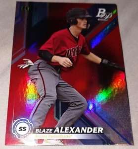Blaze Alexander 2019 Bowman Platinum Red Refractor Card #04/10 SSP - Picture 1 of 4