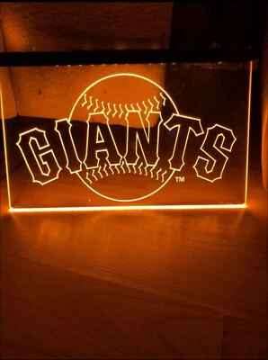 SAN FRANCISCO GIANTS LED NEON ORANGE LIGHT SIGN 8x12