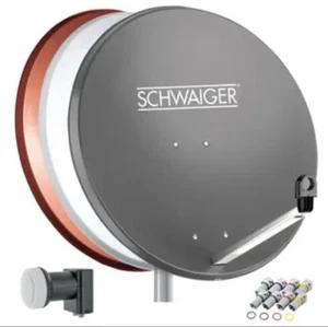 Schwaiger SAT-Anlage Komplett Set 2 Teilnehmer LMB F-Stecker Satz - Bild 1 von 8