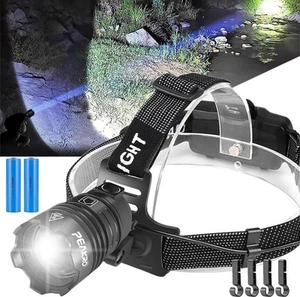 Linterna Frontal LED Recargable, Frontal LED Alta Potencia 50000 Lumen 3 Modos, - Imagen 1 de 7